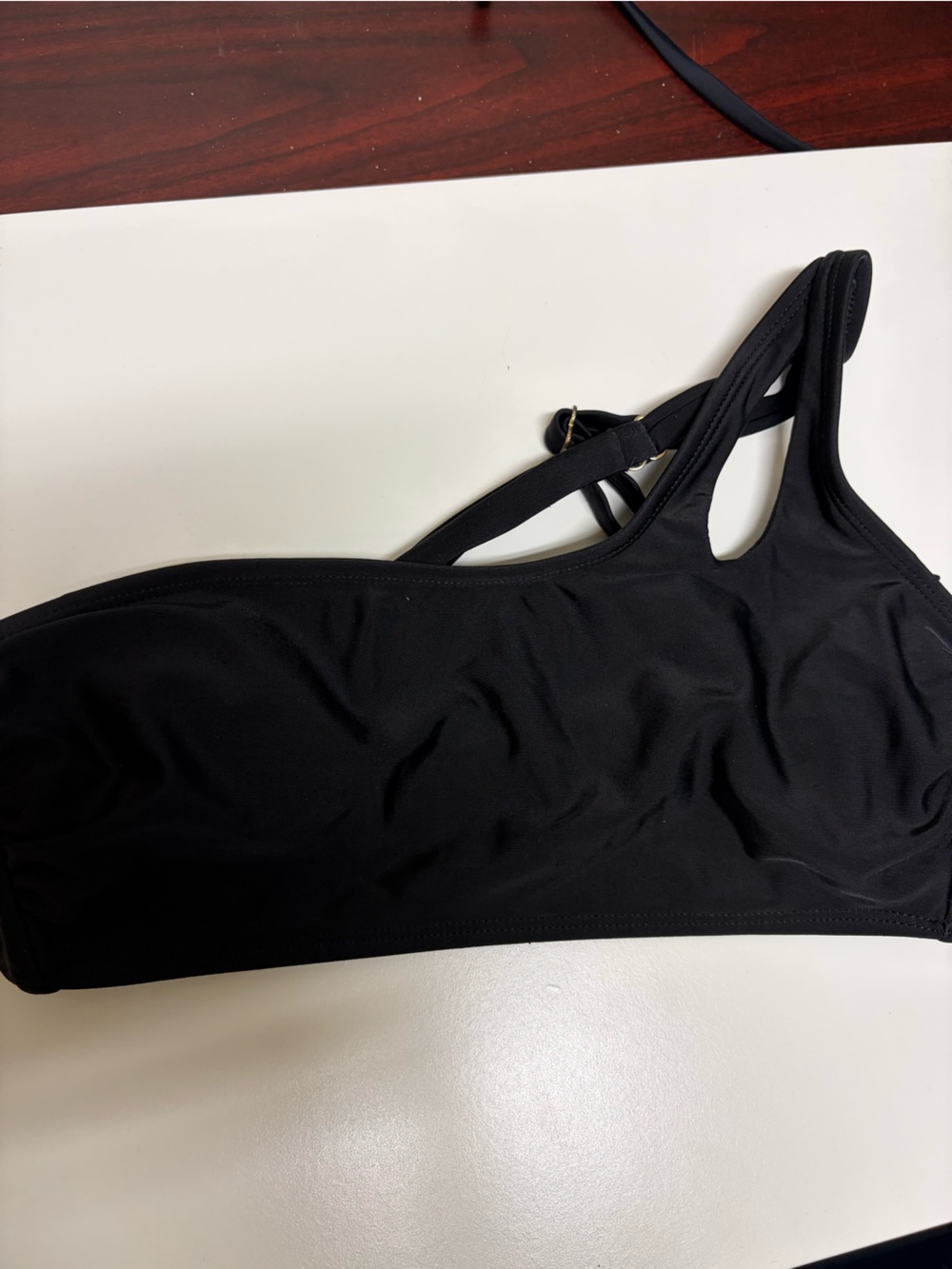 Black One-Piece Swimsuit with Side Cutout